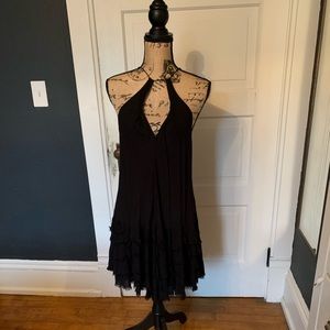 Free people intimates slip dress black adjustable